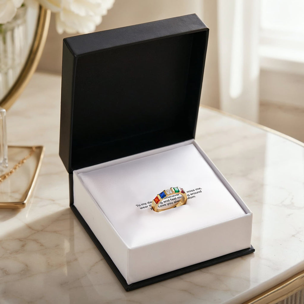 To My Daughter – Stackable Birthstone Ring