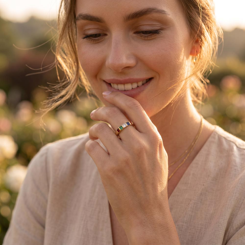 To My Future Wife – Stackable Birthstone Ring