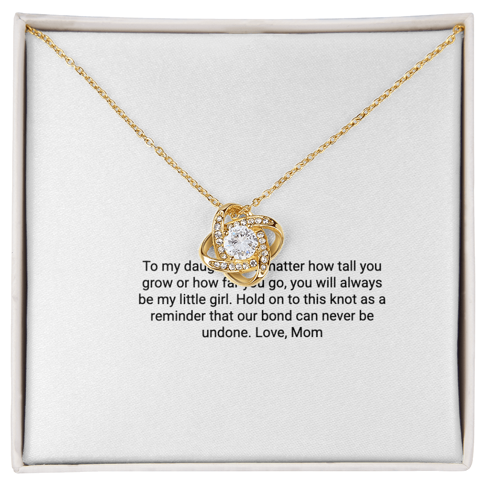 To My Daughter – Love Knot Necklace