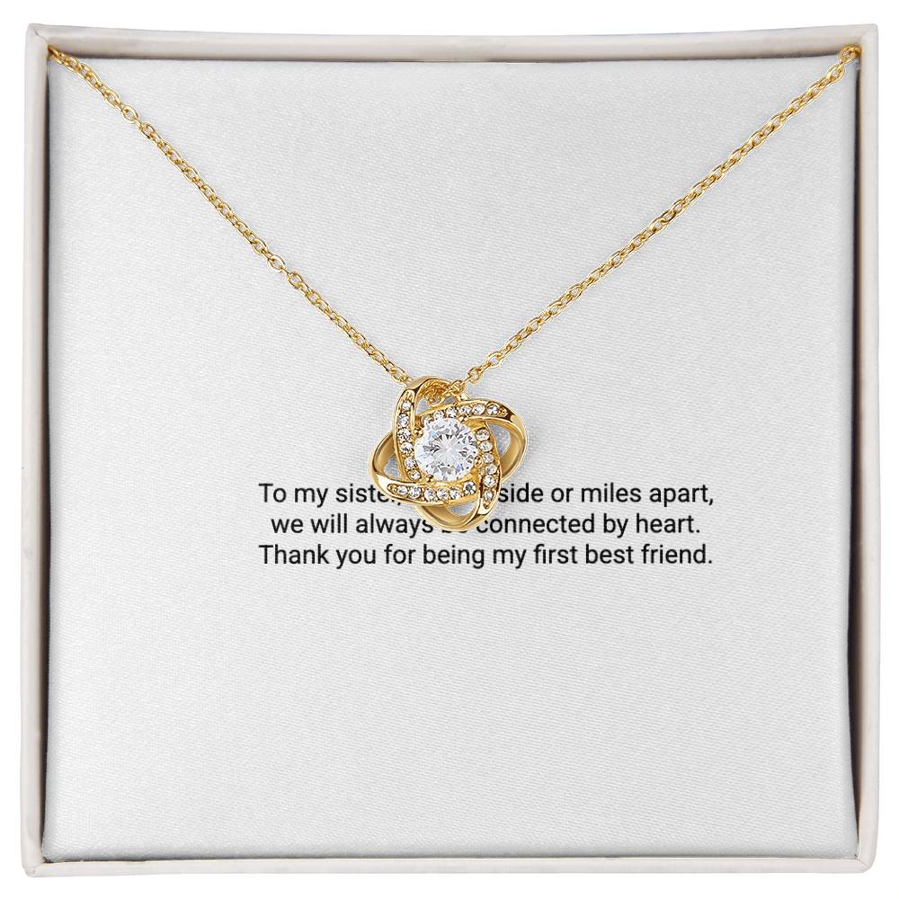 To My Sister – Love Knot Necklace