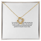 To My Bonus Daughter – Love Knot Necklace
