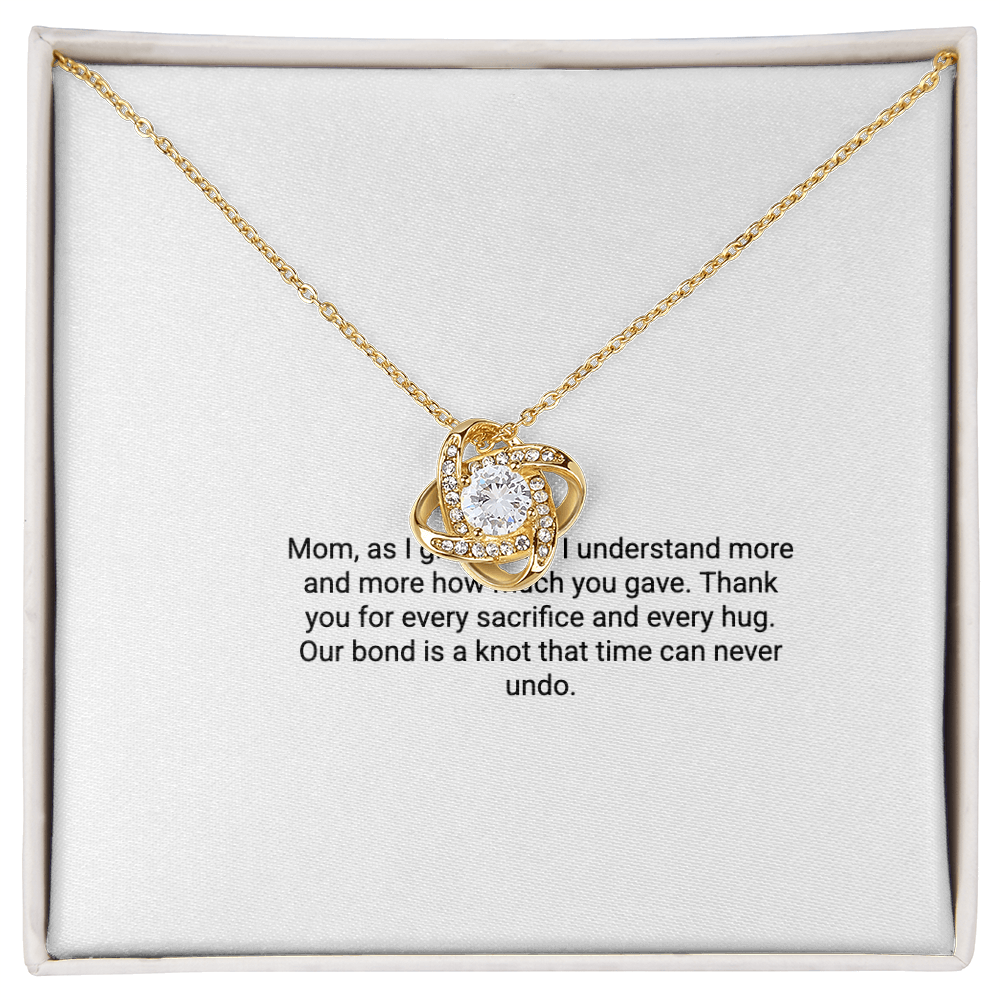 To My Mom From Daughter – Love Knot Necklace