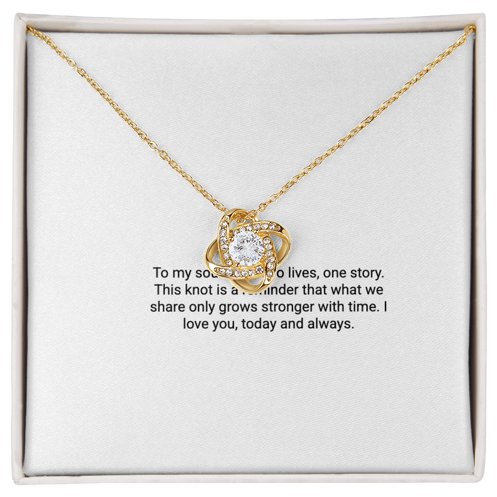 To My Soulmate – Love Knot Necklace