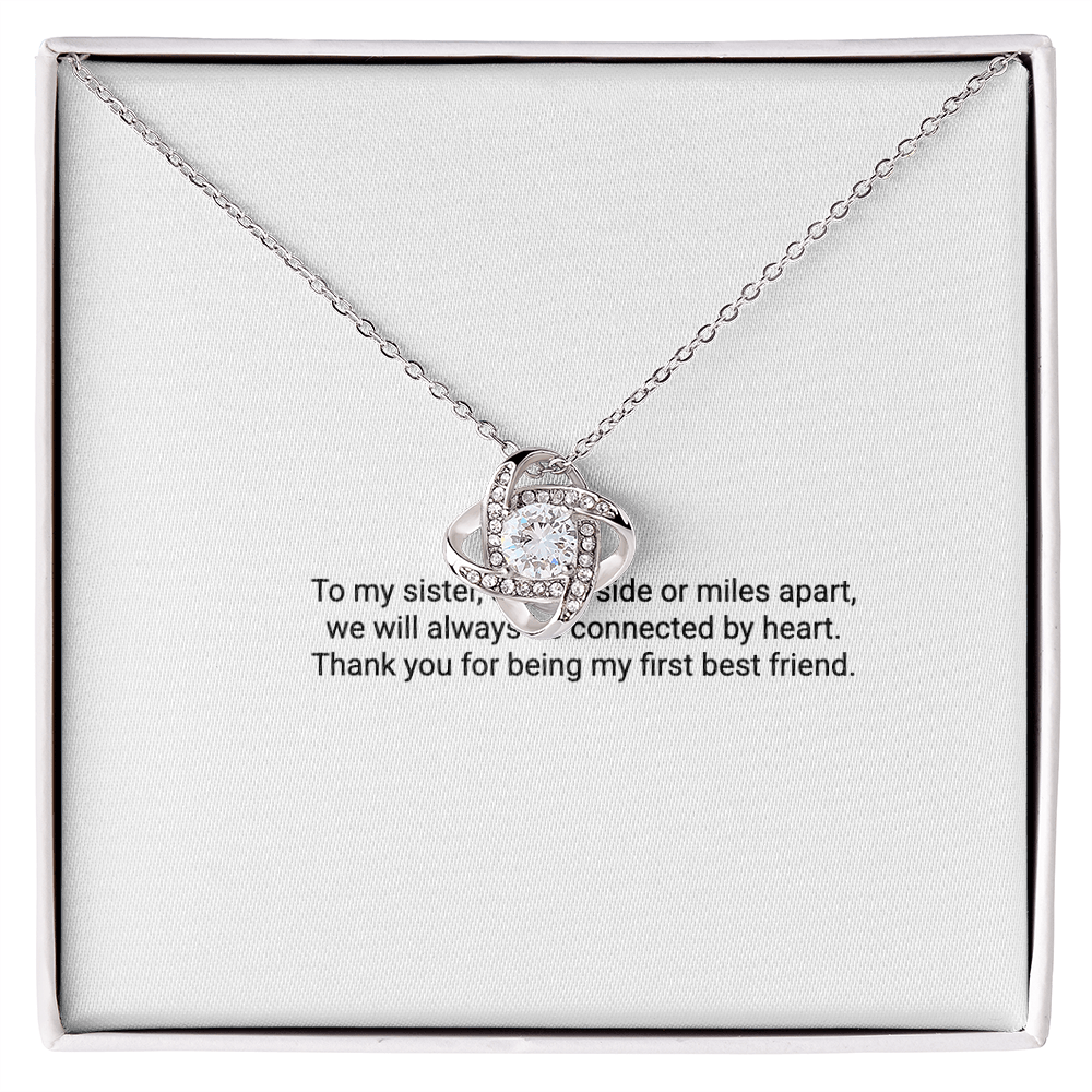 To My Sister – Love Knot Necklace