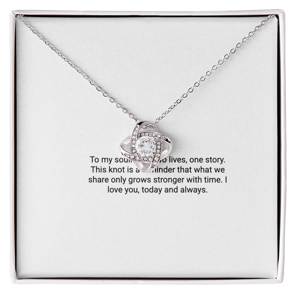 To My Soulmate – Love Knot Necklace