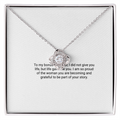 To My Bonus Daughter – Love Knot Necklace