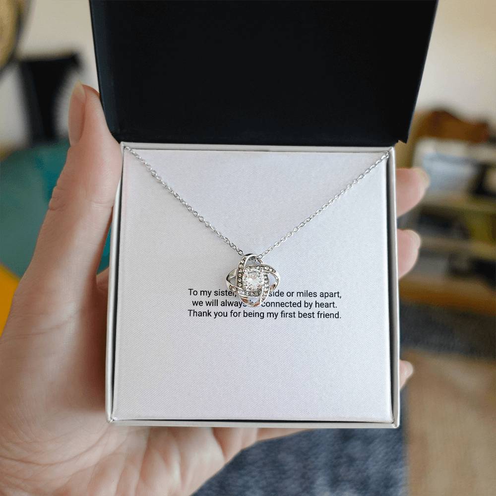 To My Sister – Love Knot Necklace