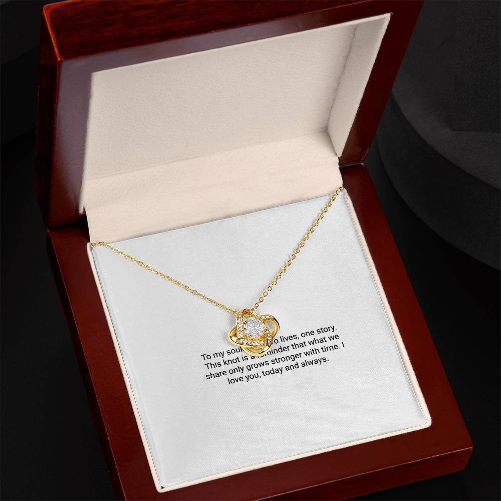 To My Soulmate – Love Knot Necklace