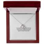 To My Bonus Daughter – Love Knot Necklace