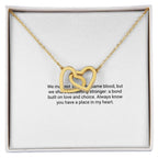 To My Bonus Daughter – Interlocking Hearts Necklace