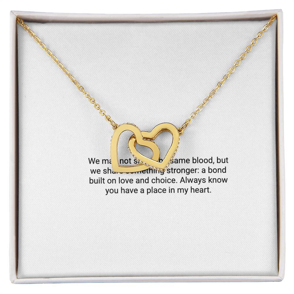 To My Bonus Daughter – Interlocking Hearts Necklace