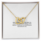 To My Mom From Son – Interlocking Hearts Necklace