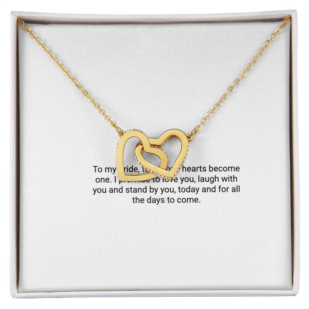 To My Bride – Interlocking Hearts Necklace