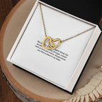 To My Bonus Daughter – Interlocking Hearts Necklace