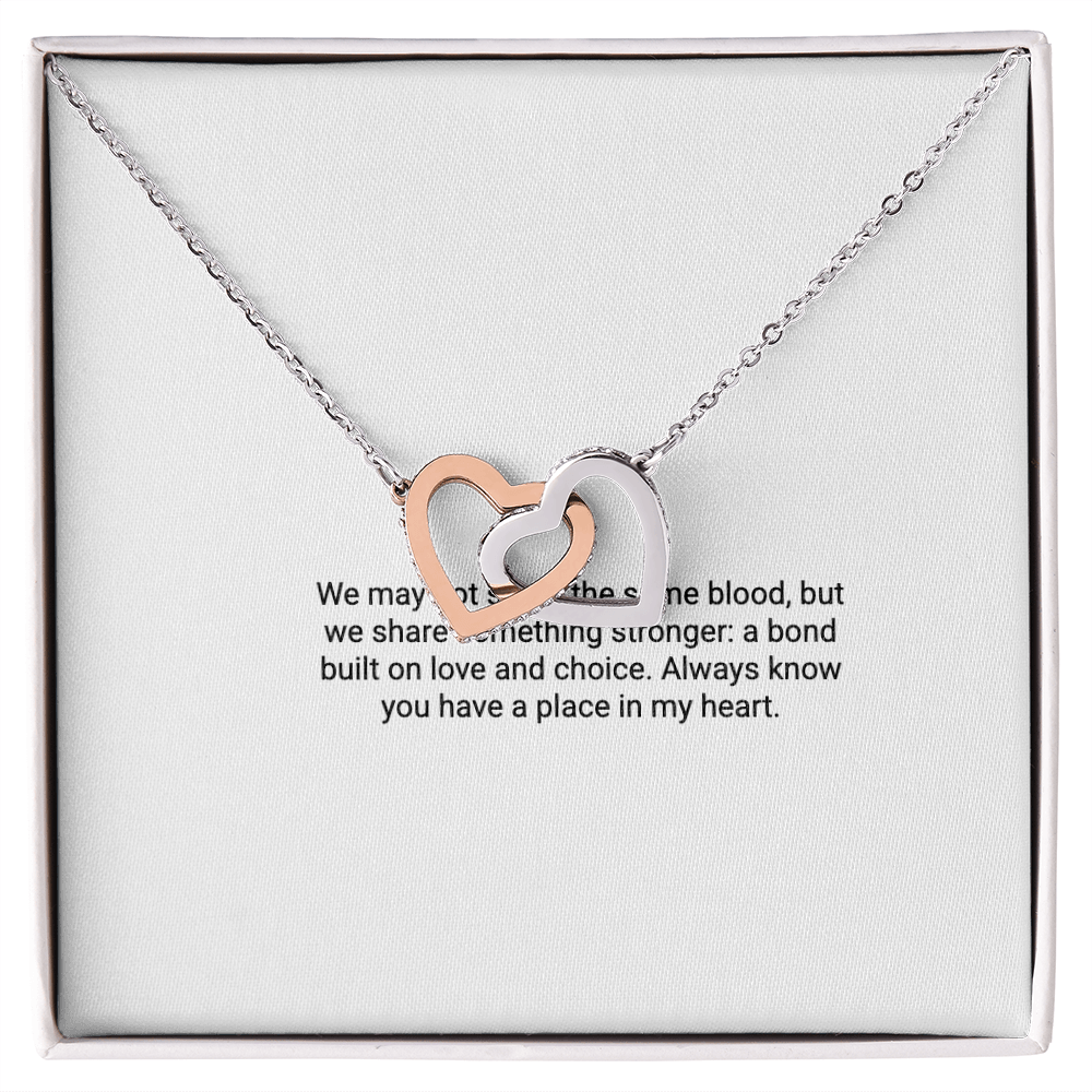 To My Bonus Daughter – Interlocking Hearts Necklace
