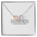 To My Bonus Daughter – Interlocking Hearts Necklace