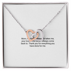 To My Mom From Son – Interlocking Hearts Necklace