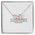 To My Bride – Interlocking Hearts Necklace