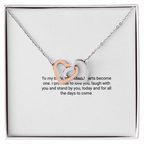 To My Bride – Interlocking Hearts Necklace