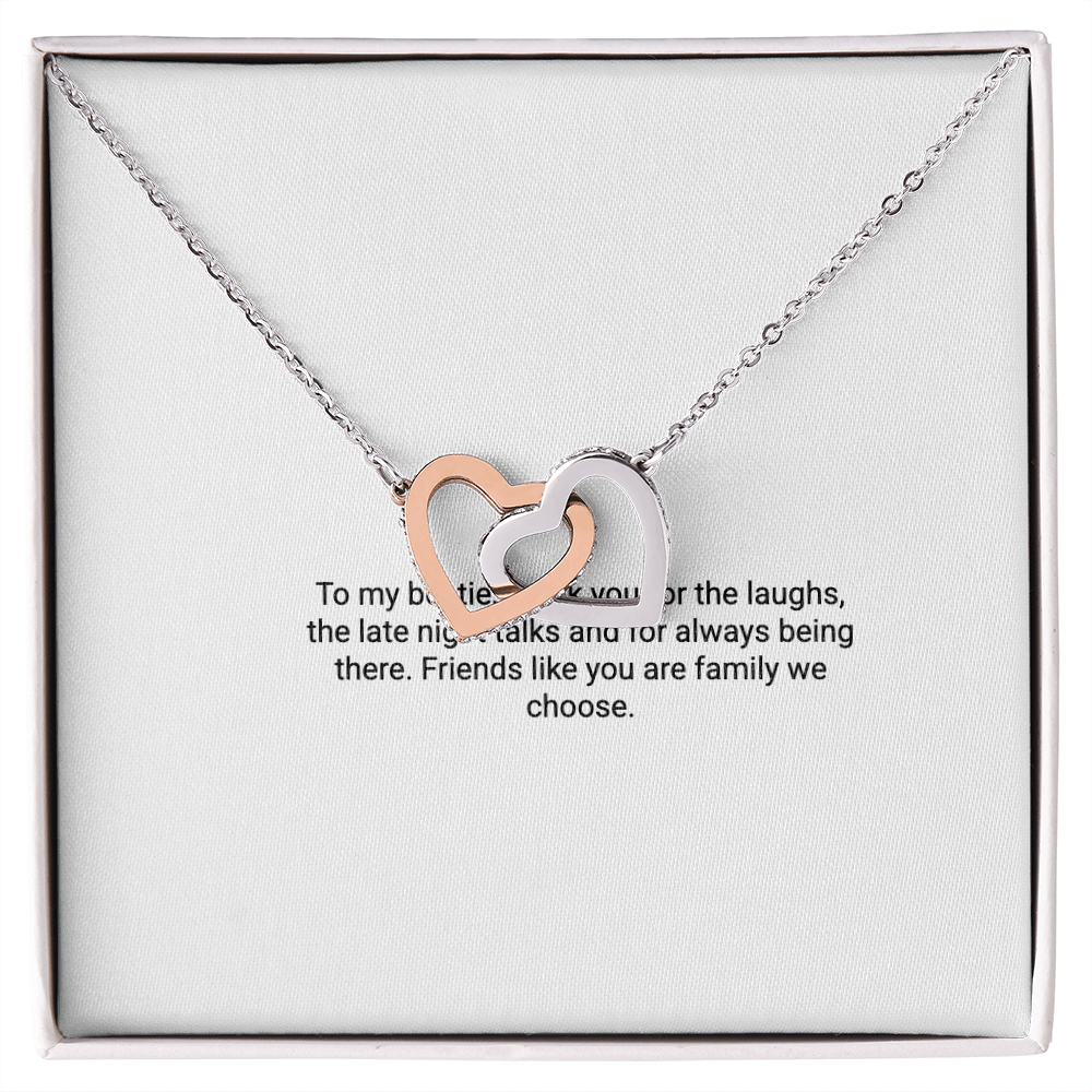To My Bestie – Interlocking Hearts Necklace