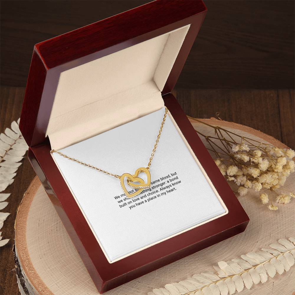 To My Bonus Daughter – Interlocking Hearts Necklace
