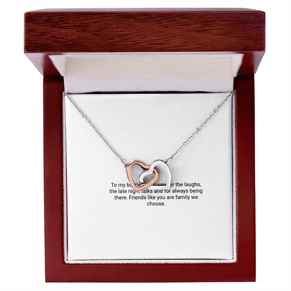 To My Bestie – Interlocking Hearts Necklace