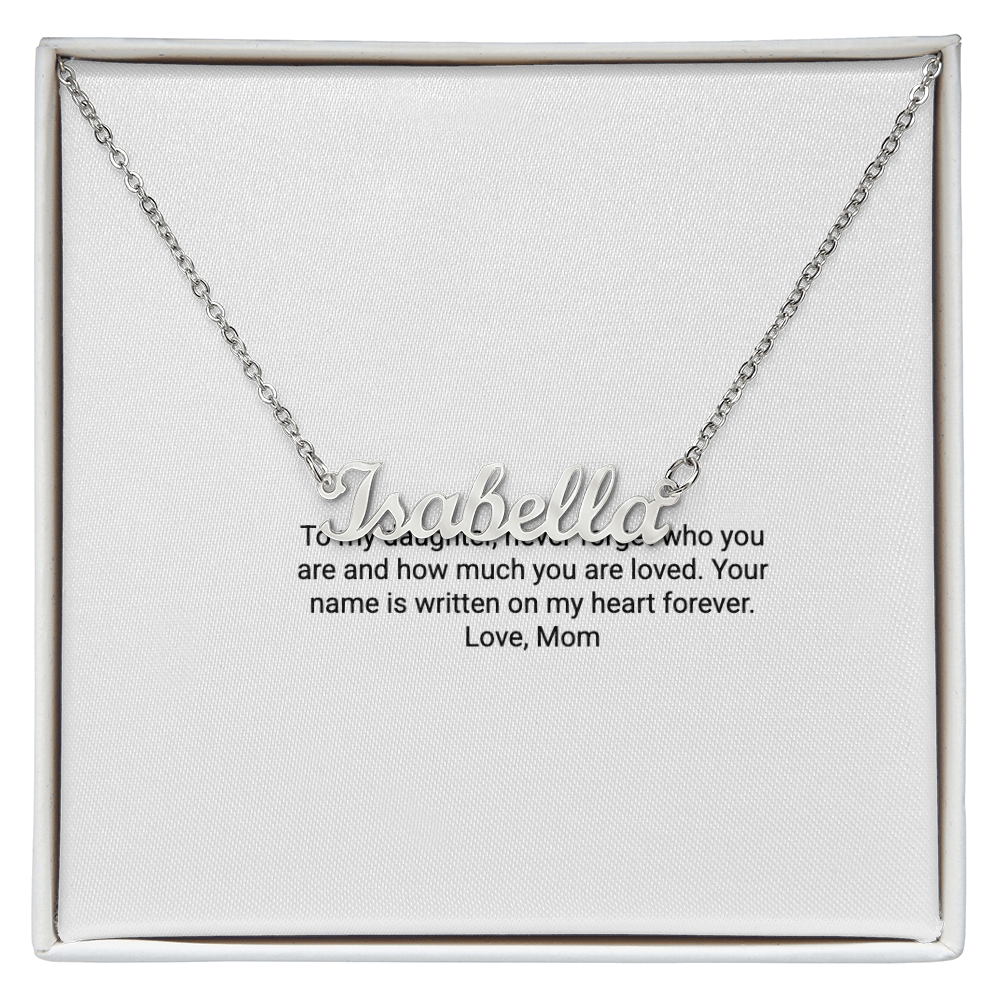 To My Daughter – Custom Name Necklace