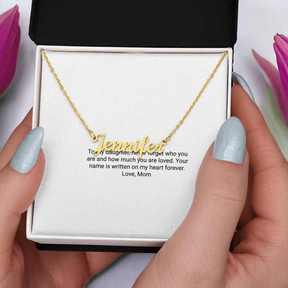 To My Daughter – Custom Name Necklace