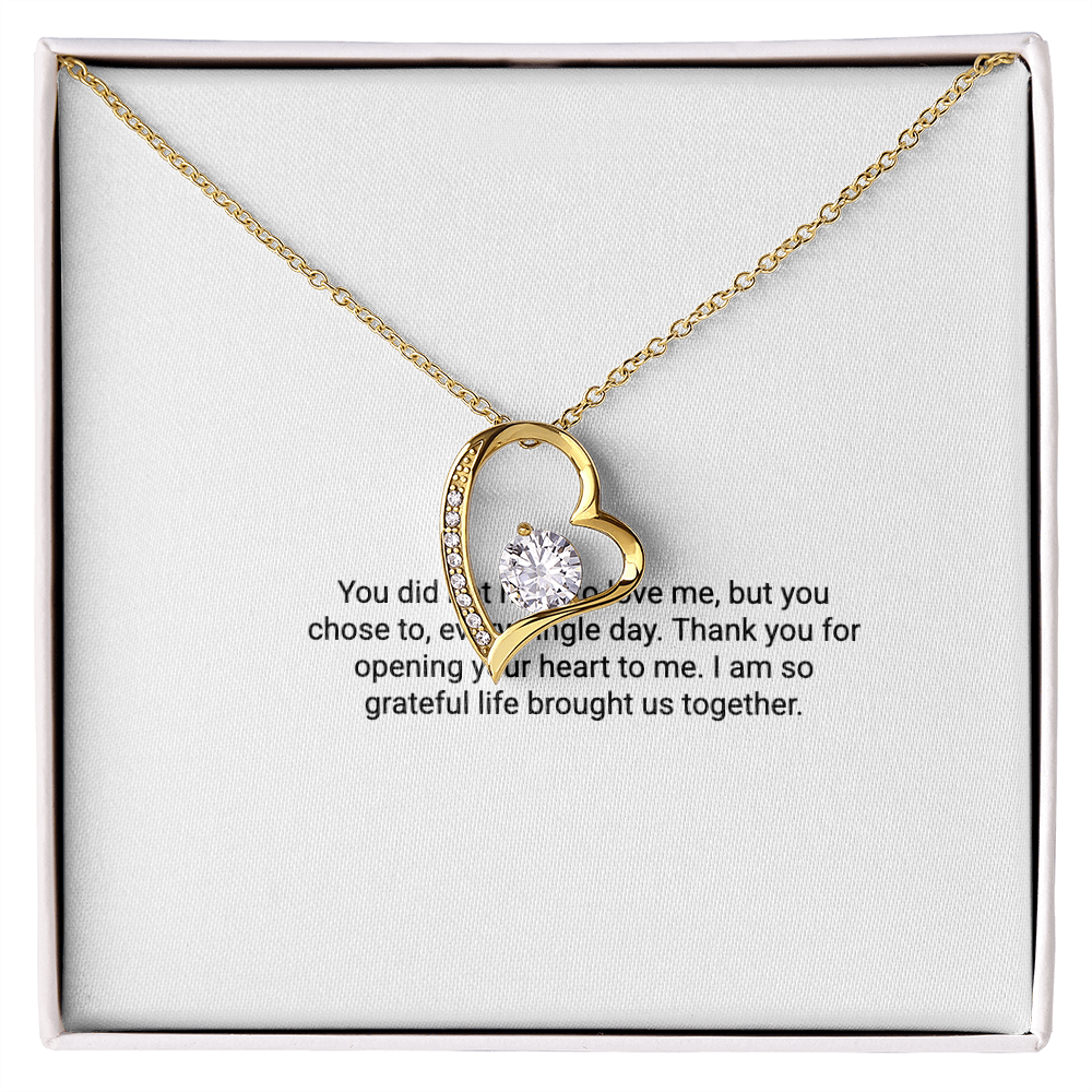 To My Bonus Mom – Forever Love Necklace