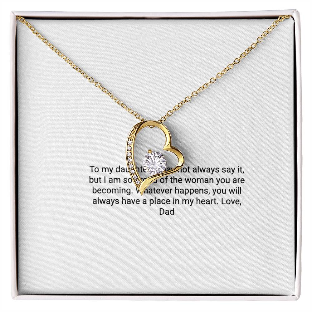 To My Daughter From Dad – Forever Love Necklace