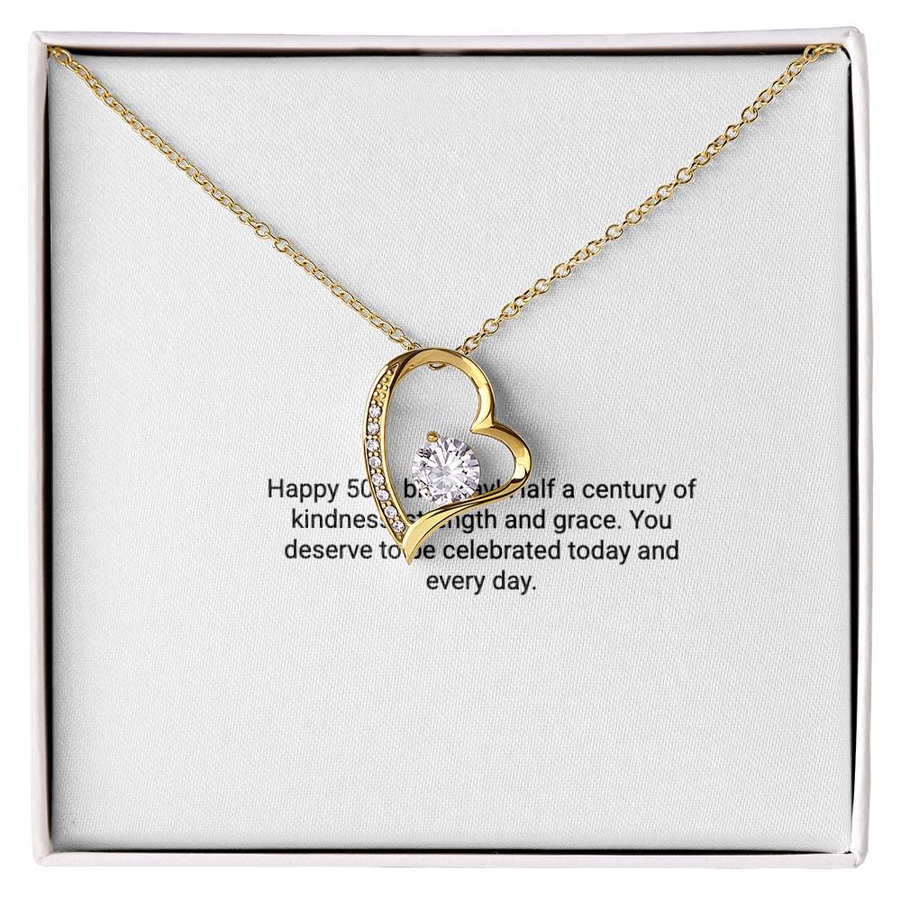 50th Birthday Gift – Forever Love Necklace