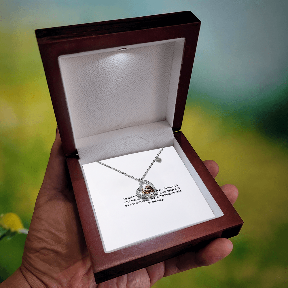 Mom To Be – Baby Feet Heart Necklace