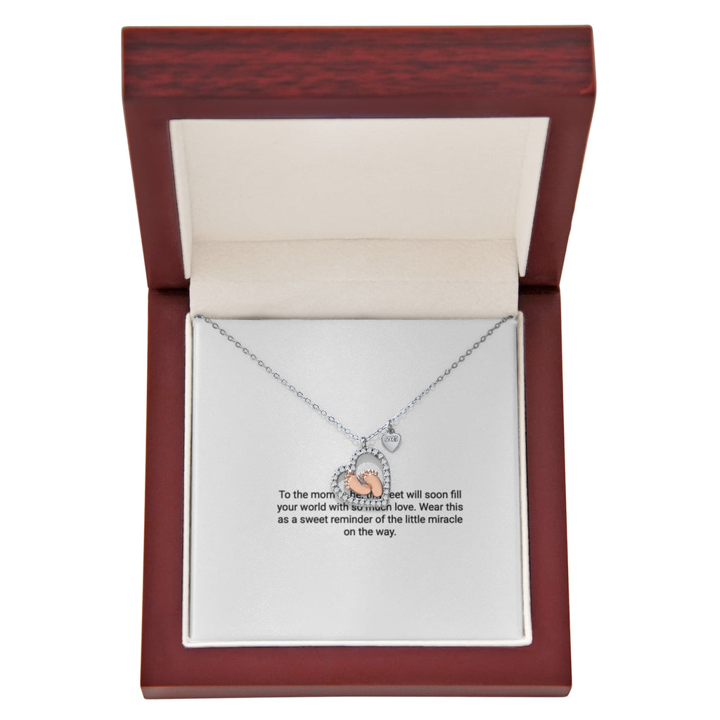Mom To Be – Baby Feet Heart Necklace